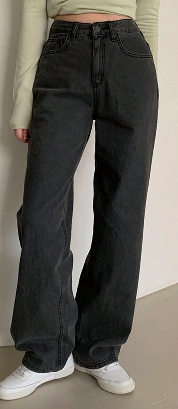 Dazy Washed Black Straight Leg Jeans Size Small
